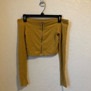 Mustard yellow crop top